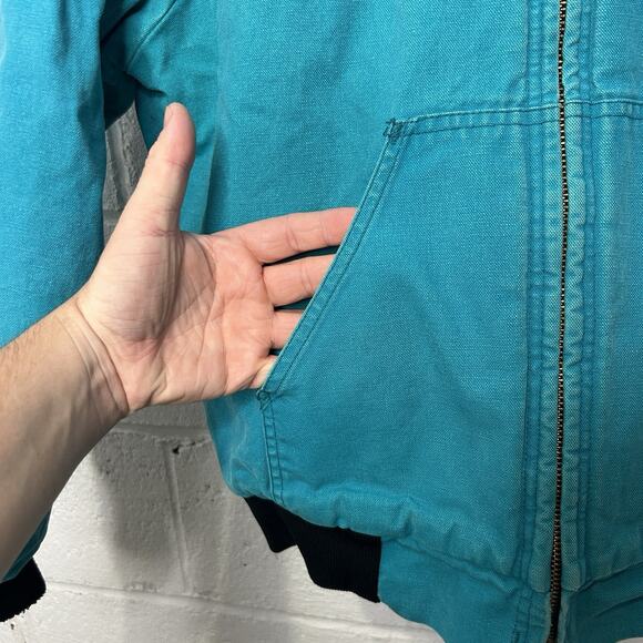 Vintage Polar King By Key Hooded Canvas Jacket “Turquoise” - Picture 4 of 11
